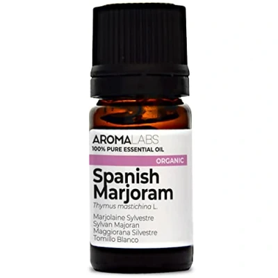 Image of BIO Spanish Marjoram Essential Oil 5mL 100% Pure, Natural, Chemotyped and AB/Cosmos Certified AROMA LABS (French Brand)