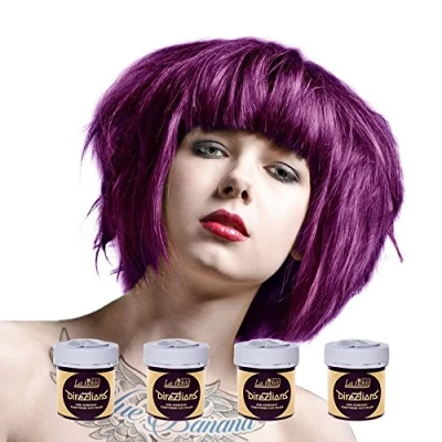 Image of 4 x La Riche Directions Semi Perm Hair Colour Plum 4x 100 ml