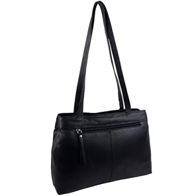 Image of Marc Chantal Black Leather Shoulder Bag