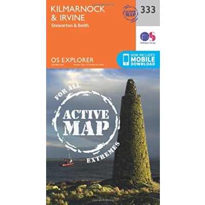 Image of Explorer Active 333 Kilmarnock &amp; Irvine Map With Digital Version