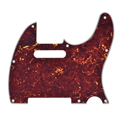 Image of Dopro 8 Hole Tele Guitar Pickguard Scratch Plate for USA/Mexican FD Telecaster Vintage Tortoise