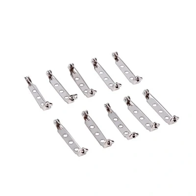 Image of Pack of 50 Pcs Bar Pins Brooch Lock Pin Backs Safety Clasps Rolling Catch for DIY Craft 20/25/32/38 mm,Silver Color(32mm)