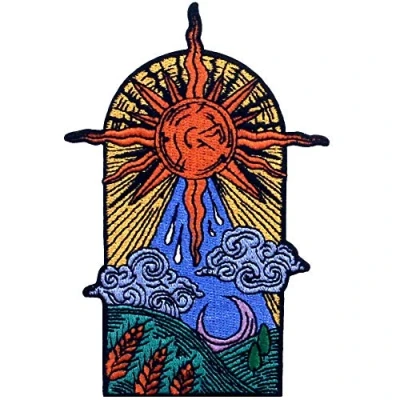 Image of ZEGIN The Sun Patch Embroidered Applique Badge Iron On Sew Emblem