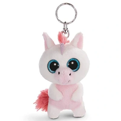 Image of NICI 45551 Glubschis Schlüsselanhänger Einhorn Milky Fee 9cm Keyring Unicorn, White/Pink