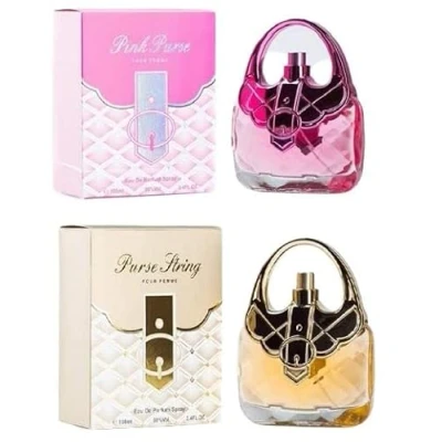 Image of Modaleo Collections 1 x Purse String Pink Eau De Parfum Natural Spray 100ml 2 PACK Perfume for women Gils Love