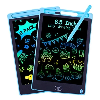 Image of 2 Packs LCD Writing Board for Children, Magic 8.5 Inches, Colourful Screen, Erasable Handwriting Pad, Educational Toy from 3 4 Years Girls Boys Gift Blue +