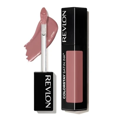 Image of Revlon ColorStay Satin Ink Liquid Lipstick, Longwear Rich Lip Colors, Formulated with Black Currant Seed Oil, 007 Partner in Crime .