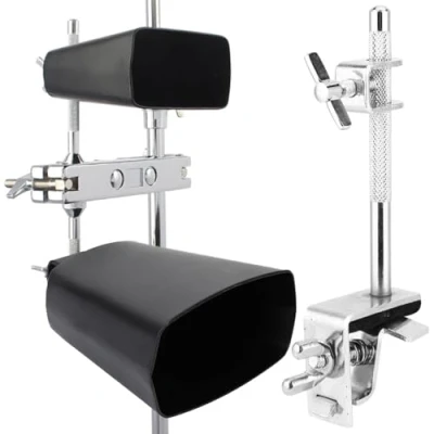 Image of Drum Cowbell Mount Holder Clamp, Up or Down Adjustment Durable Kit Clamp for Drums