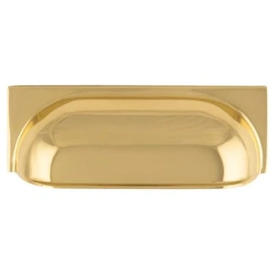 Image of Carlisle Brass Harmonise Warwick Cup Pull Handle 96mm (Polished Brass)