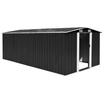 Image of vidaXL Garden Shed 257x489x181 cm Metal Anthracite