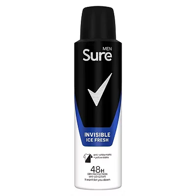 Image of Sure Anti perspirant Aerosol Invisible Ice Fresh Deodorant 150ml
