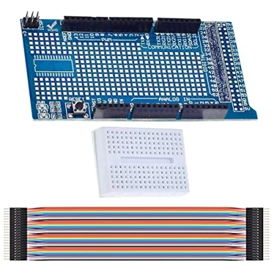 Image of Youmile Prototype Shield V3.0 Expansion Development Board Compatible with MEGA 2560 R3 for Arduino Dupont Cable, 170 Point Breadboard