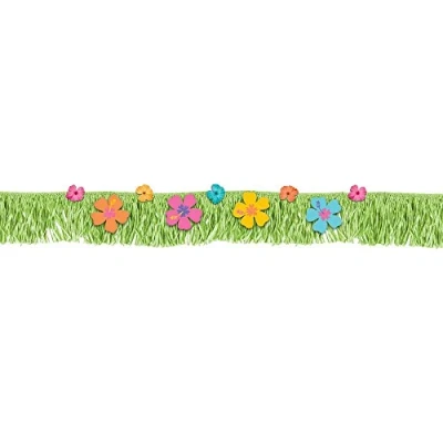 Image of (PKT) Hawaiian Hibiscus Fringe Banner 1.8cm x 22.8cm