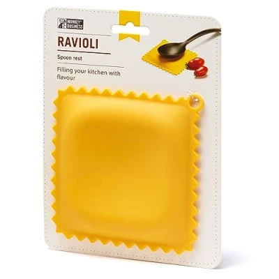 Image of Monkey Business Ravioli Shaped Spoon Rest for Kitchen Counter Cool Gadgets &amp; Cute Accessories from a Collection of Different Pasta Unique
