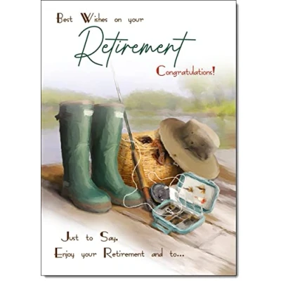 Image of doodlecards Retirement Card Fishing, 21x15cm