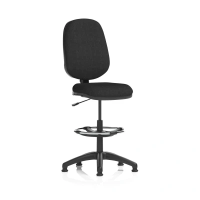 Image of Eclipse Plus I Lever Task Operator Chair Black Hi Rise Draughtsman Kit