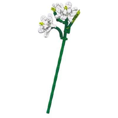 Image of Jasmine Flower Building Blocks Set Make Your Own Bouquet Faux Plant Bricks Toy Kits for Kids 6+ and Adults
