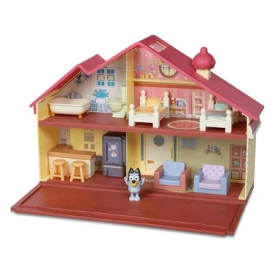 Image of Giochi Preziosi Bluey Character Set House On Two Floors with Kitchen Living Room Bedroom and Bathroom Fully Furnished; for Children from 3 Years Old, BLY04010