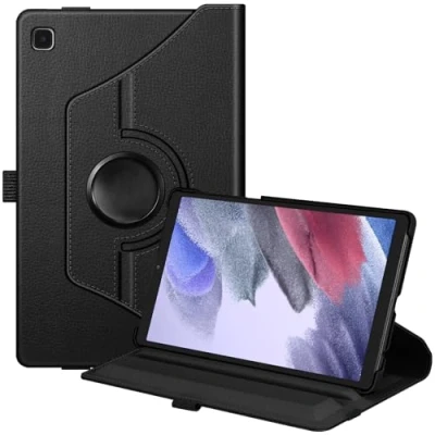 Image of FINTIE Rotating Case for Samsung Galaxy Tab A7 Lite 8.7 inch 2021 Model (SM T220/T225/T227), 360 Degree Swiveling Stand Protective Cover (Black)