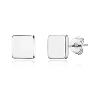 Image of Philip Jones Silver Plated Square Stud Earrings
