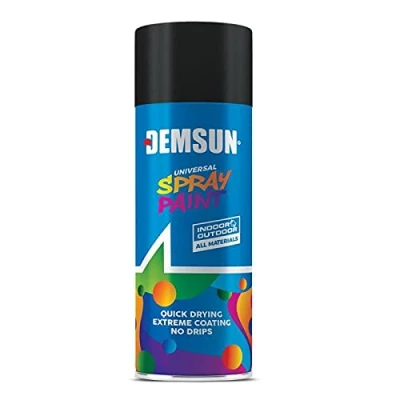 Image of Demsun Universal 400ml Spray Paint, Matt Black