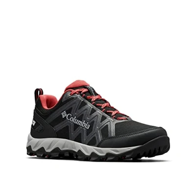 Image of Columbia PEAKFREAK X2 OUTDRY Waterproof Women&#039;s Low Rise Trekking And Hiking Shoes, Black x Daredevil, 8 UK