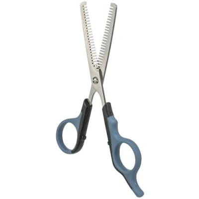 Image of TRIXIE thinning scissors for various coat types stainless steel rubberised plastic handle 16 cm 2355