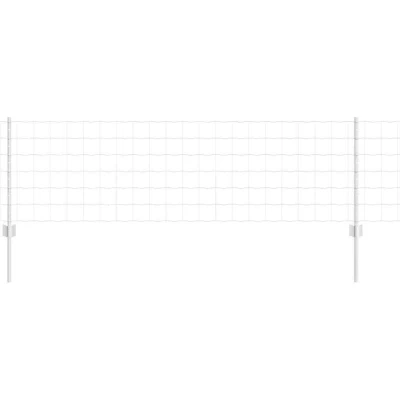 Image of vidaXL Euro Fence with 11 U Posts Silver 0.6x50 m Steel