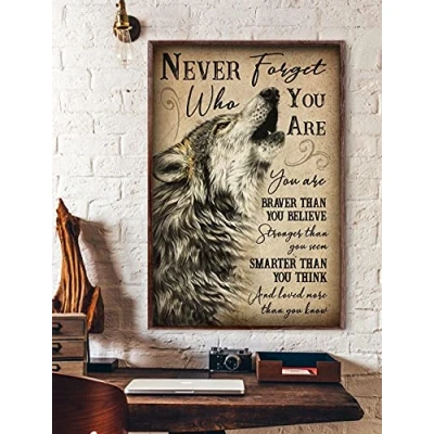 Image of Biopracess Wolf Poster Painting Wall Metal Tin Sign 8x12 inch