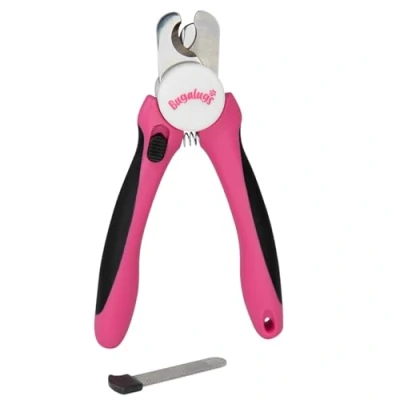 Image of BUGALUGS Dog Nails Clippers &amp; Cat Nail Trimmer with Safety Guard File. Suitable for Pets, Dogs, Puppy, Cats, Kitten Claws. Pet Grooming Supplies (Small to Medium)