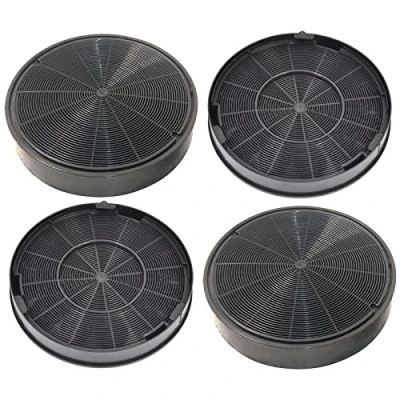 Image of SPARES2GO Anti Odour Charcoal Carbon Filters for Rangemaster Cooker Hood Vent (200 x 30 mm, Pack of 4)