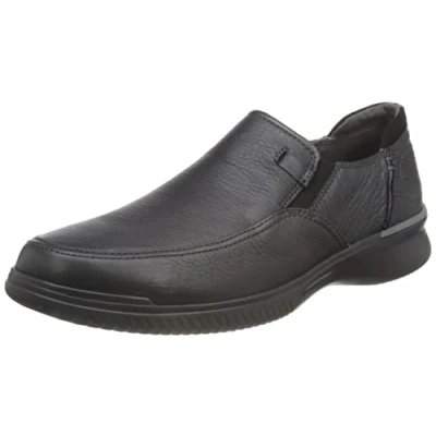Image of Clarks Men&#039;s Donaway Step Loafer, Black (Black Leather), 10.5 UK