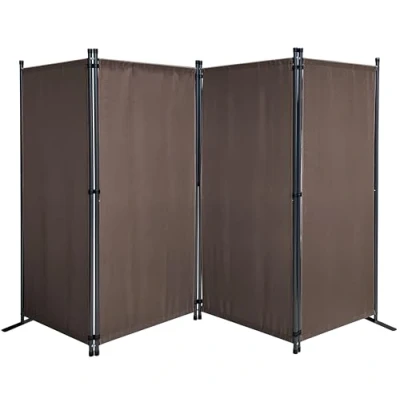 Image of QUICK STAR Paravent 220 x 165 cm Fabric Room Devider Garden 4 Part Patrition Wall Foldable Balcony Privacy Screen Blue