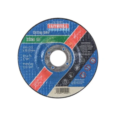 Image of Faithfull Depressed Centre Stone Cutting Disc 115 x 3.2 22.23mm FAI1153SDC