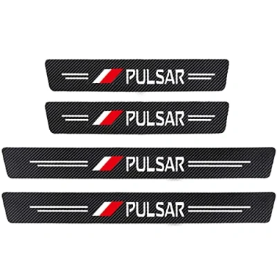 Image of EAGLEG 4pcs Door Sills Scuff Plate Sticker for Nis san, Carbon Fiber Car Sill Protector Film Welcome Pedal Guards Strip Styling Accessories, PULSAR