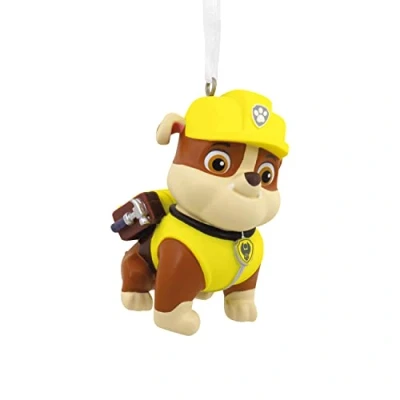 Image of Hallmark Paw Patrol Rubble Christmas Ornament