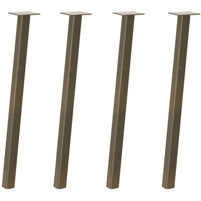 Image of vidaXL Console Table Legs 4 pcs Natural Steel 72 cm