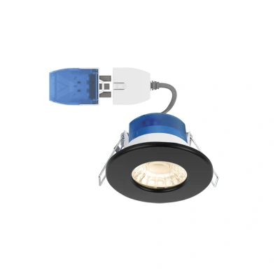 Image of Aurora R6 FastRFix Fixed 6W Fire Rated LED Downlight Matt Black 4000K