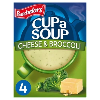 Image of Batchelors Cup a Soup Cheese &amp; Broccoli Instant Sachets, 4 92 g (Pack of 1)
