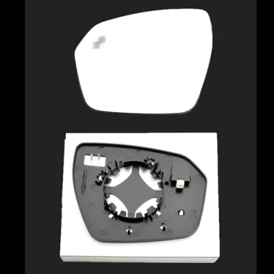 Image of Clip on Heated Base Wide angle Wing Mirror Glass With Blind Sport Alert Lane assist, fits Land Rover Range Evoque 2011 to 2014 Left Passenger Side