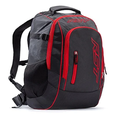 Image of RST Rucksack Motorcycle Backpack Bag Luggage Black Red J&amp;S