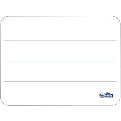 Image of Adboards Kids Learning Value A4 Flexible Double Sided Whiteboard 3 Line Dry Wipe Board Single Pack