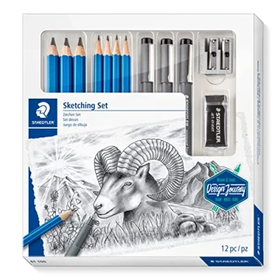 Image of STAEDTLER 61 100 Design Journey Sketching Set Mixed for Beginners (Pack of 12 Pieces)
