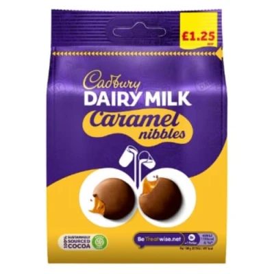 Image of Cadbury Dairy Milk Caramel Nibbles Bag 95g x Case of 10