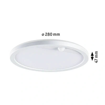 Image of Paulmann 94706 LED outdoor luminaire panel Smart Home Zigbee Lamina Sensor IP44 round 280mm 2200 3000K 14W 1150lm white plastic Tunable Warm
