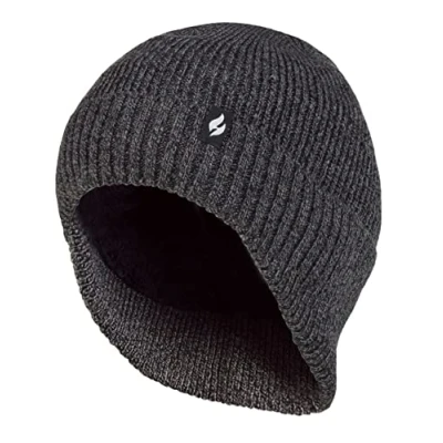 Image of HEAT HOLDERS Thermal Acrylic Winter Expedition Hat with Drop Neck for Men (One Size, Grey)