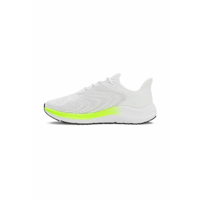 Image of Under Armour Men&#039;s Charged Pursuit 4 Big Logo, Breathable and Lightweight Running Shoes, Durable Trainers with Traction Sole,White / High Vis Yellow Halo Gray,9