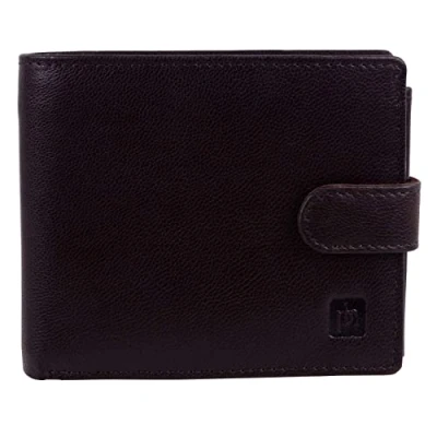 Image of Prime Hide Leather Mens Tri Fold Coin &amp; Card Wallet Brown