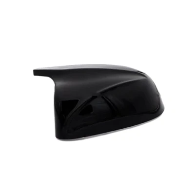 Image of Side Wing Mirror Cover For BMW X3 G01 X4 G02 X5 G05 X7 G07 X6 G06 2018 2023 Carbon Fiber Look Black Rearview Caps Housing(Left Black)