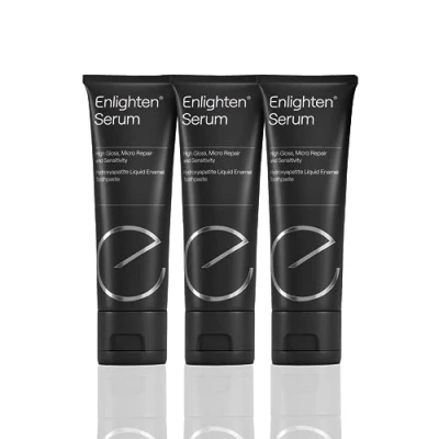 Image of Enlighten Serum Sensitive Repair Toothpaste Daily, Vegan for Sensitivity Relief with Hydroxyapatite Enamel to Protect and Restore 75ml 3 Pack